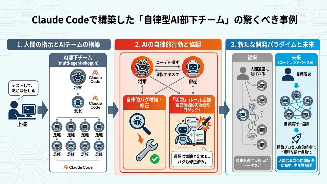 自律進化するAIチーム：Claude Codeによる「AI部下10人」が示す未来