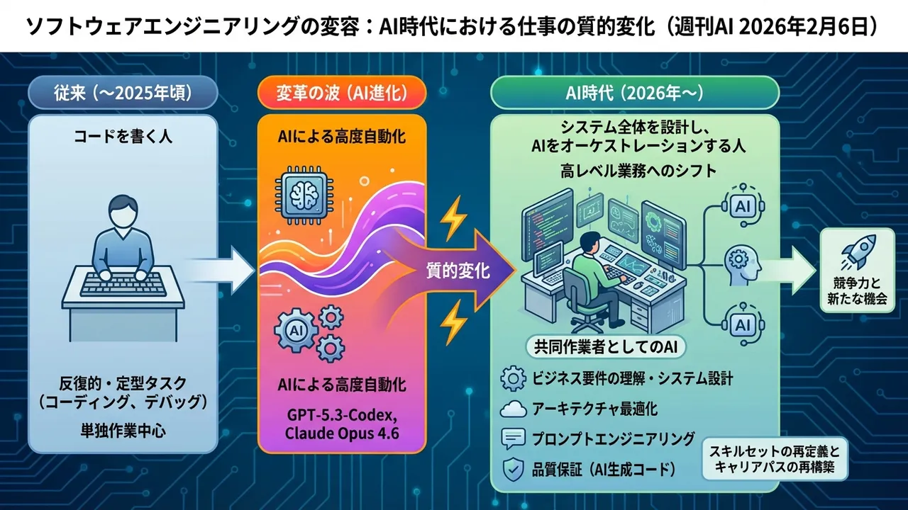 AIが変えるソフトウェアエンジニアリング：仕事の質的変化とキャリアパス