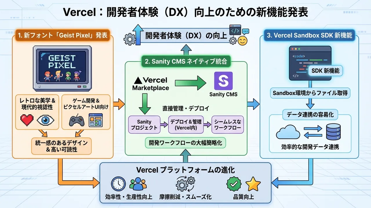 Vercelが推進する開発者体験の向上：Geist Pixelフォントとエコシステム連携
