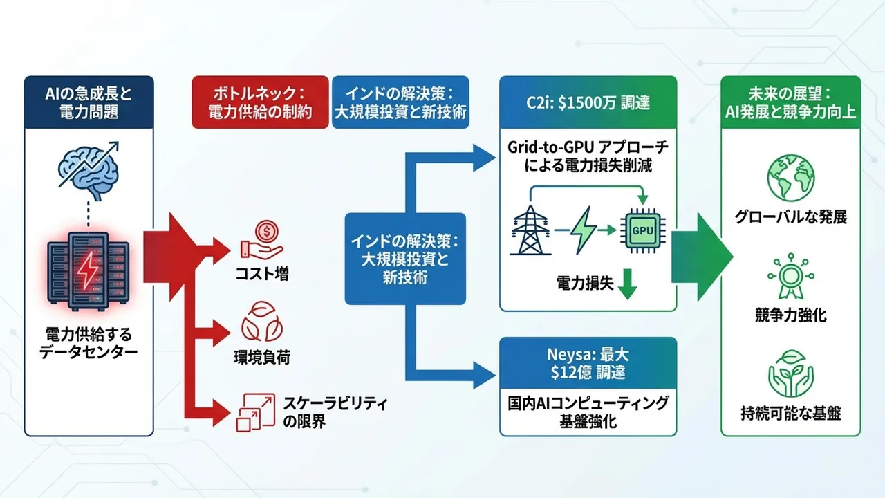 AIデータセンターの電力問題解決へ：インドが大規模投資でインフラ強化