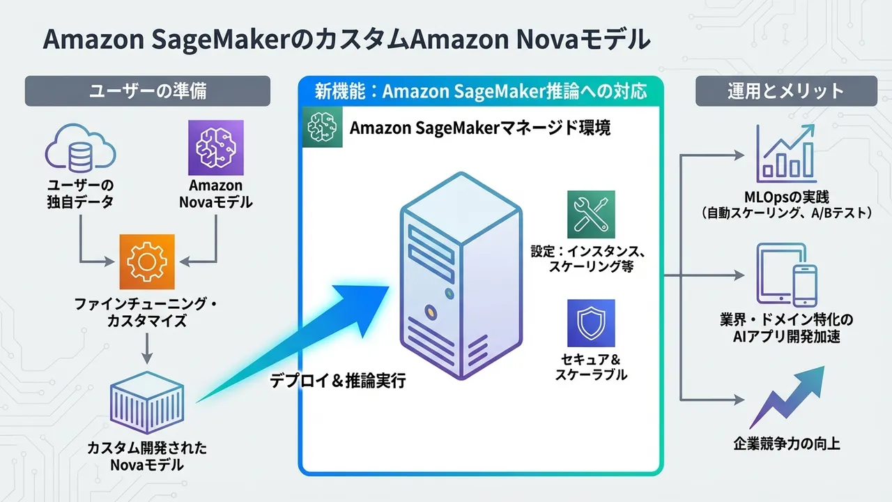 Amazon SageMakerがカスタムAmazon Novaモデルの推論に対応開始