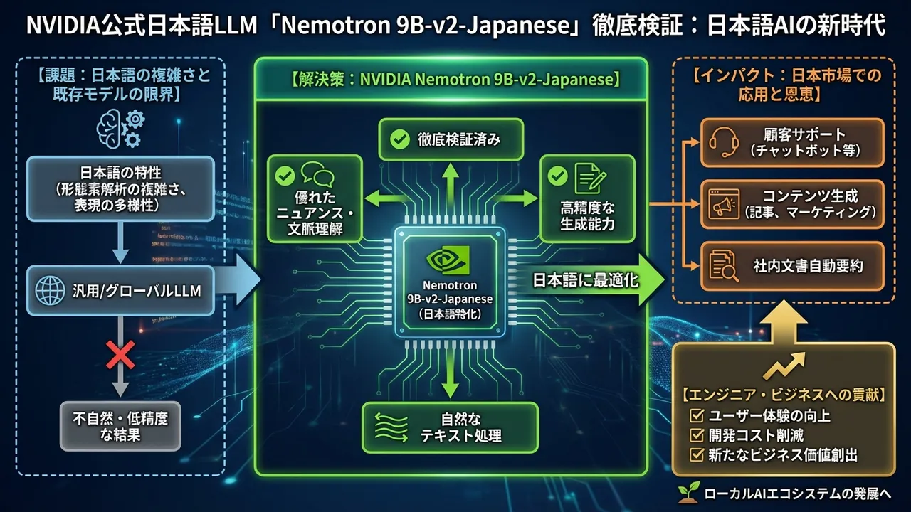 NVIDIA公式日本語LLM「Nemotron 9B-v2-Japanese」を徹底検証