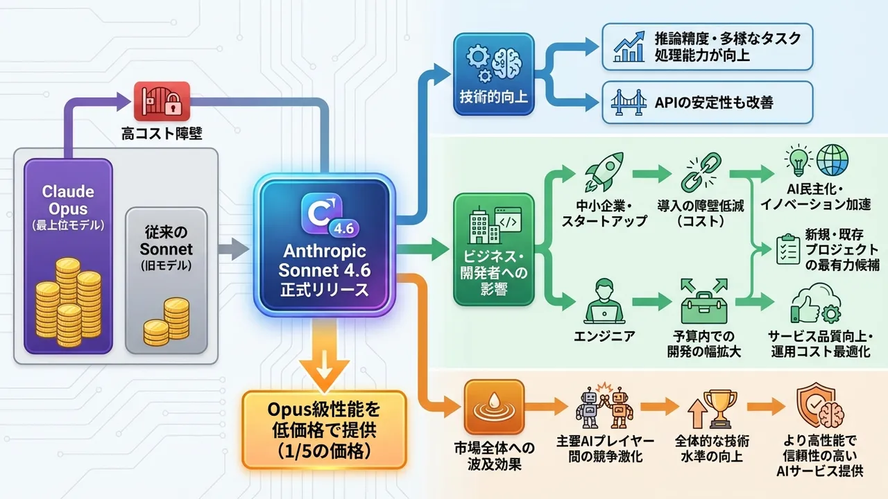 Anthropic Claude Sonnet 4.6が正式リリース：Opus級の性能を低価格で提供