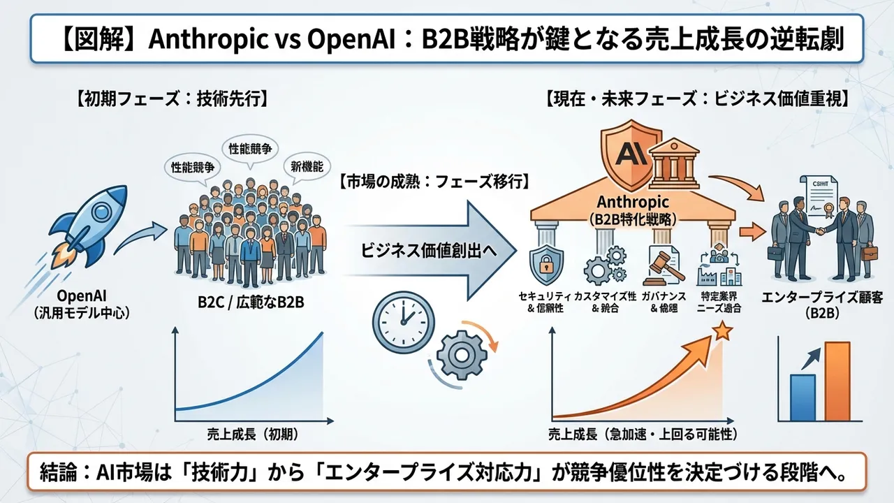 AnthropicのB2B戦略が示すAI市場の変動