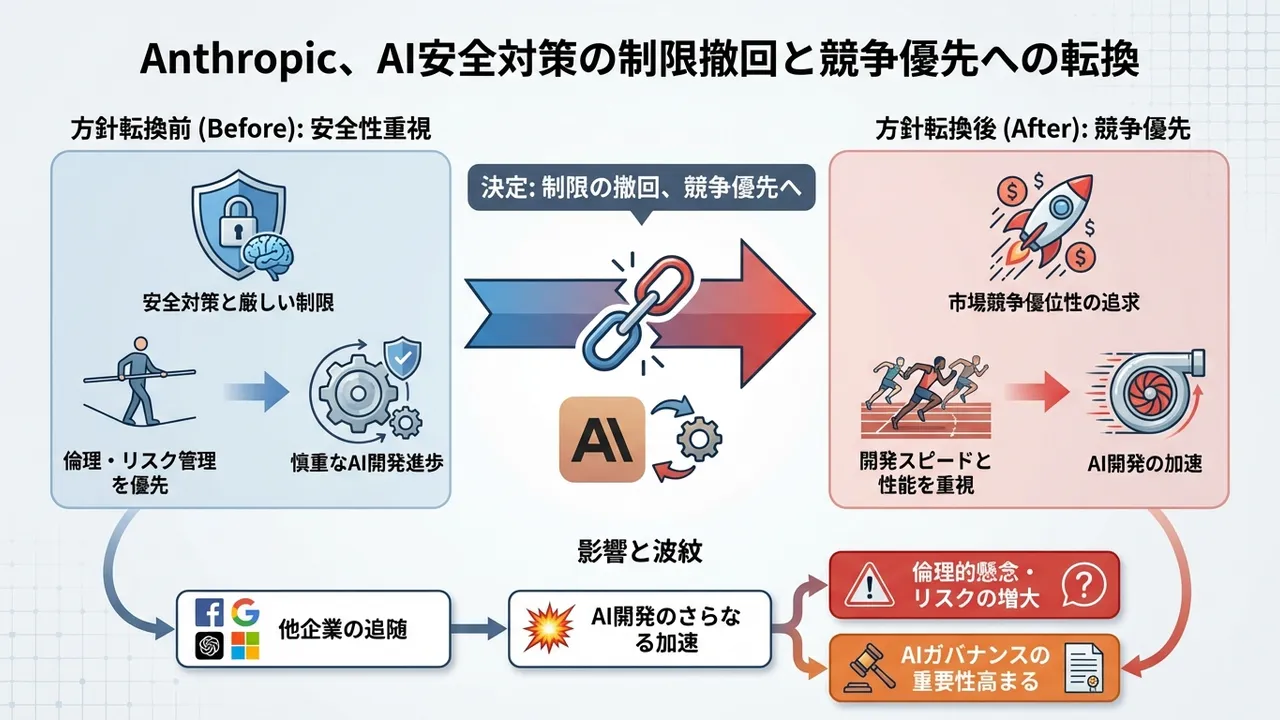 AnthropicのAI安全対策における方針転換