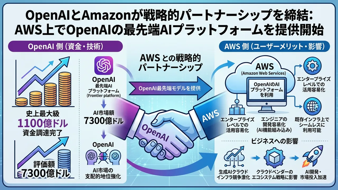 OpenAIの巨額資金調達とAWS・Microsoftとの戦略的提携
