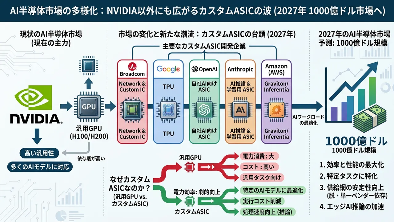 AI半導体市場の多様化とASICの台頭