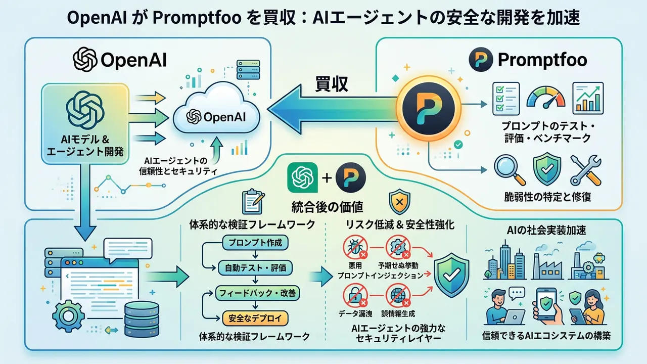 OpenAI、AIエージェントのセキュリティ強化のためPromptfooを買収