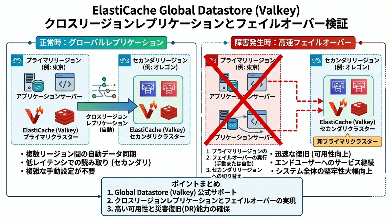ElastiCache Global Datastore (Valkey)によるクロスリージョンレプリケーション機能検証