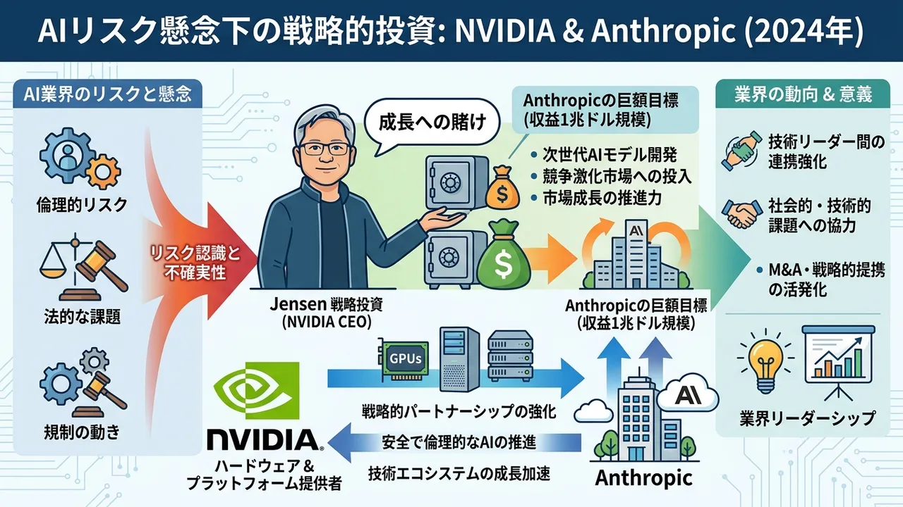AIリスク懸念下、NVIDIA CEOがAnthropicの巨額目標に投資する理由