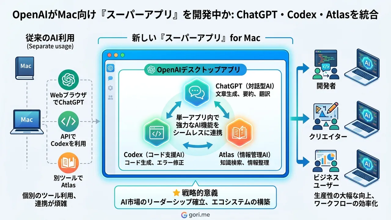 OpenAIがMac向け「スーパーアプリ」でデスクトップAIの主導権を狙う
