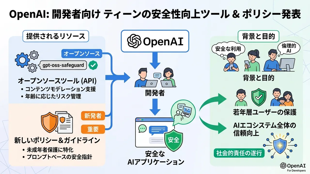 OpenAIのティーン向け安全性ツールとポリシー