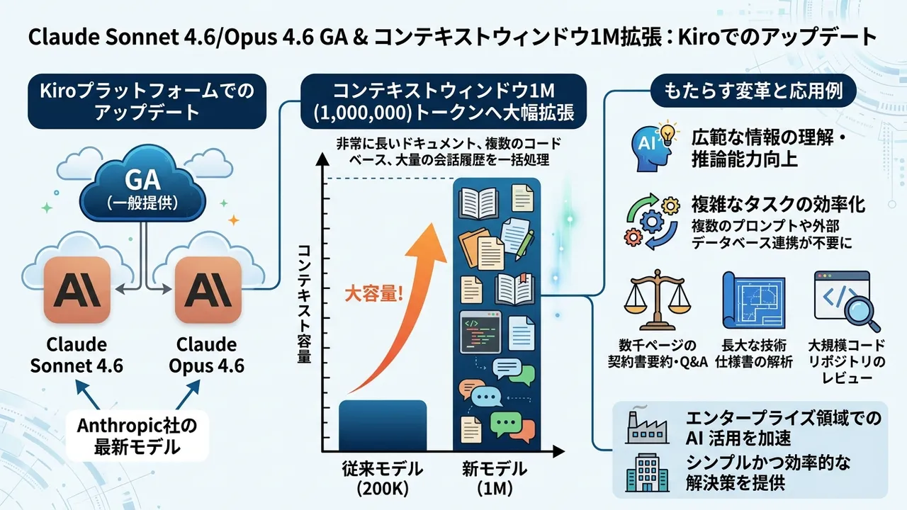 Claude Sonnet 4.6/Opus 4.6が1Mトークンのコンテキストウィンドウをサポート