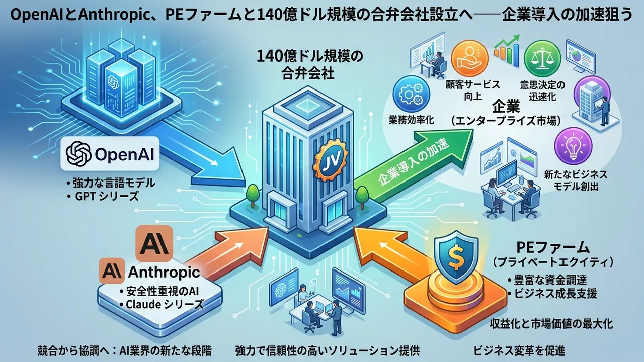 AI大手OpenAIとAnthropicが協業し企業導入を加速