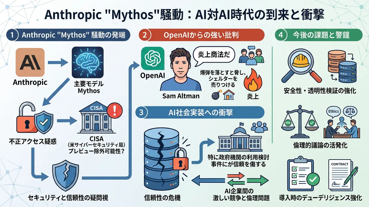 Anthropic「Mythos」のセキュリティ問題とAIの信頼性への影響