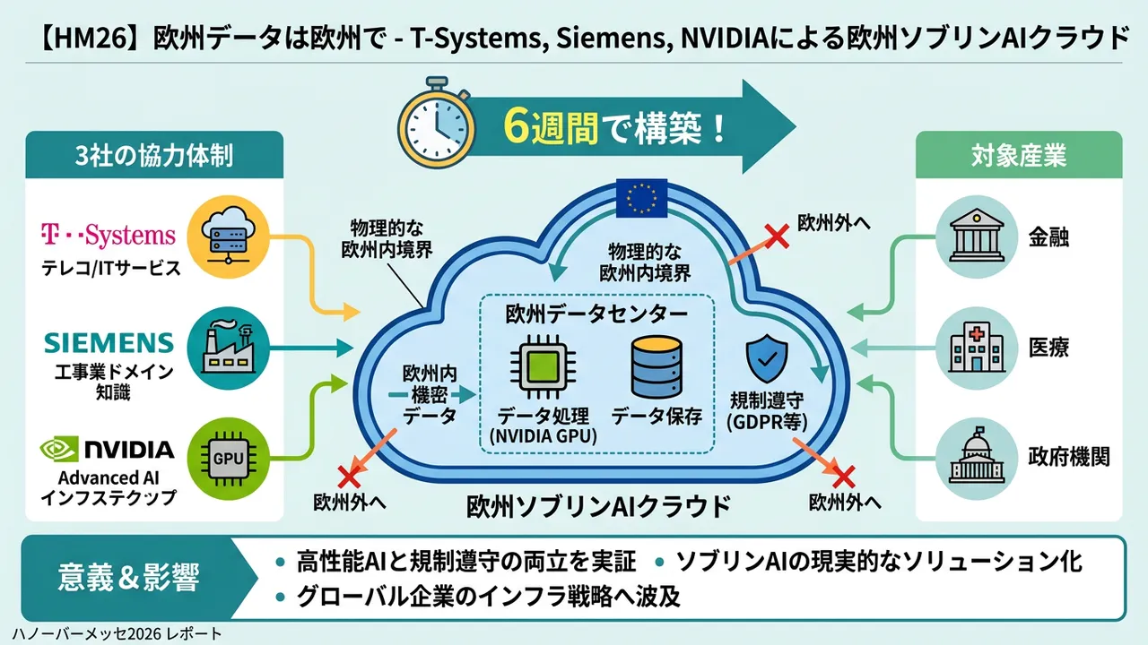 「欧州データは欧州で」 - T-Systems, Siemens, NVIDIAが6週間で実現した欧州ソブリンAIクラウド