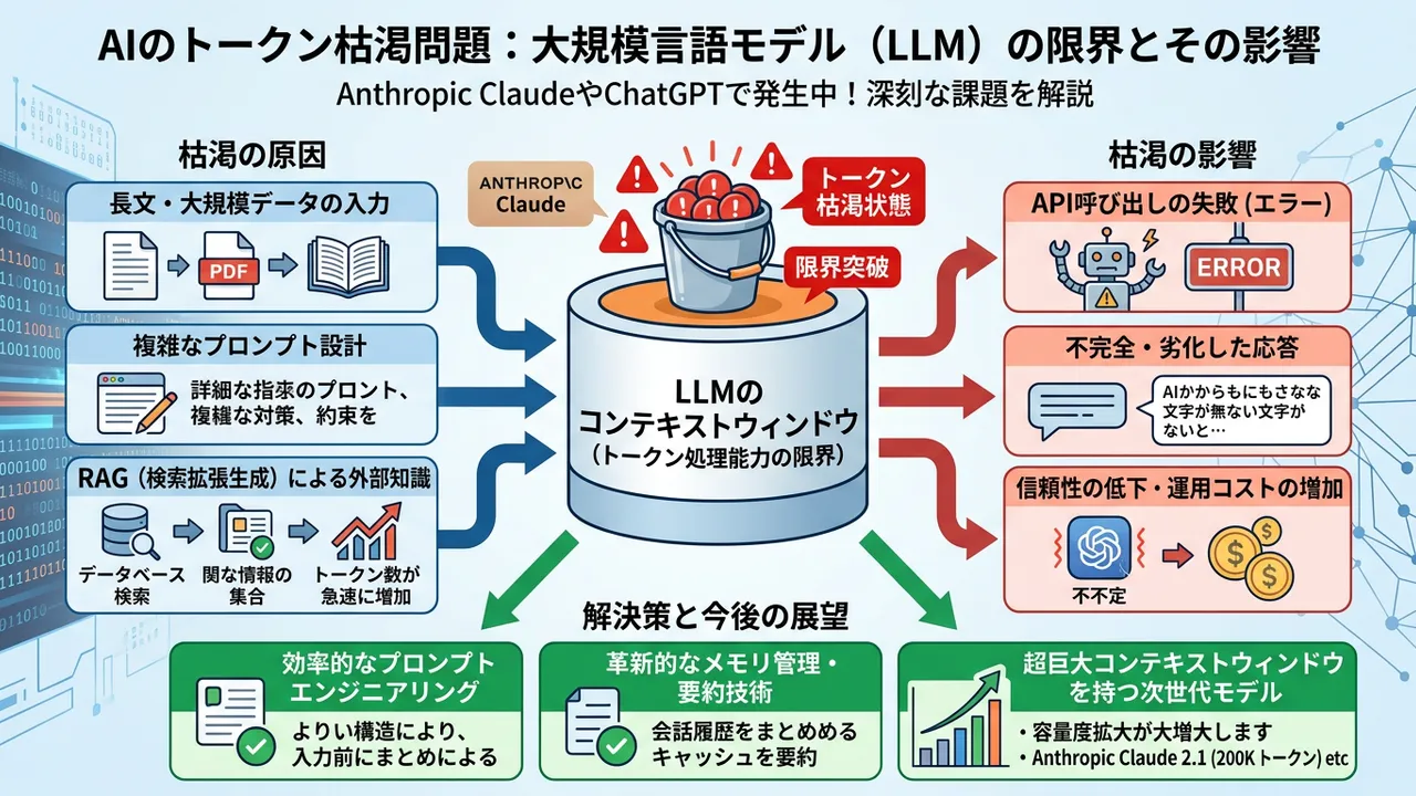 AIのトークン枯渇問題：Anthropic ClaudeやChatGPTで発生、その深刻な理由とは？