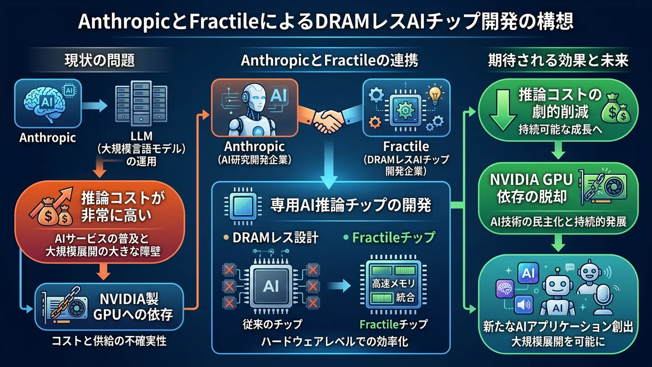 Anthropic、推論コスト削減のためDRAMレスAIチップ開発のFractile社と交渉
