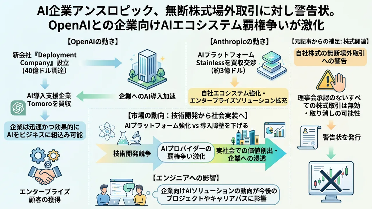 AI大手、企業導入と安全保障で激化する競争