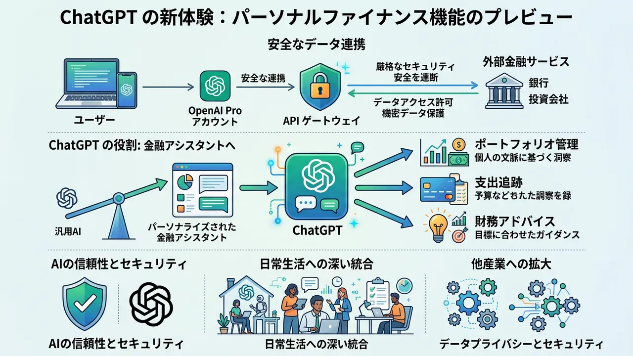OpenAI、個人金融向けChatGPTを発表：銀行口座連携でポートフォリオ管理を強化