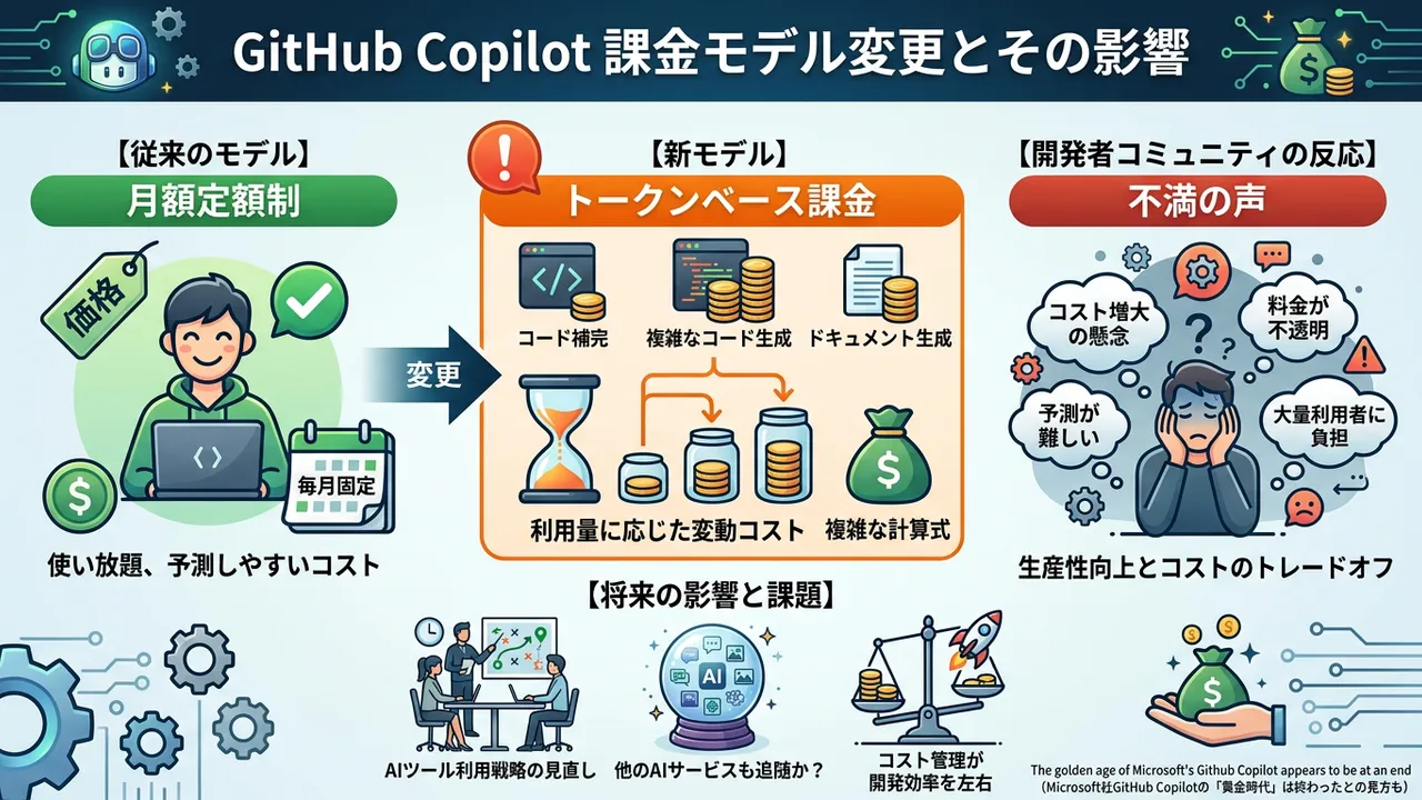 GitHub Copilot、トークンベース課金への移行で開発現場に波紋