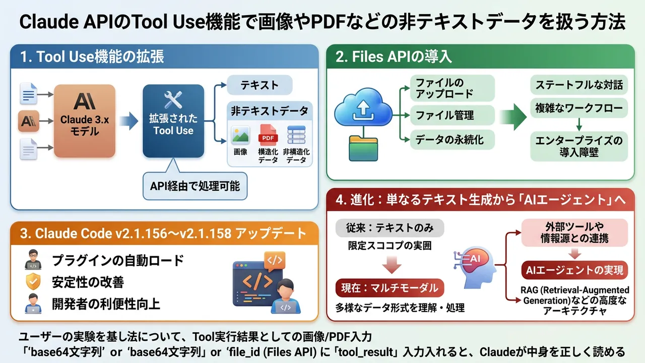 Claude APIの進化：非テキストデータ処理と開発効率向上の最新動向