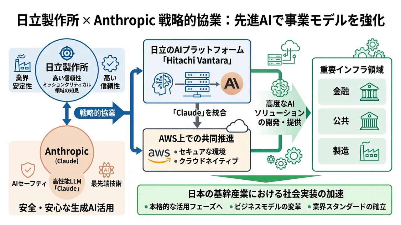 日立とAnthropicが戦略的協業、エンタープライズAI市場を本格攻略