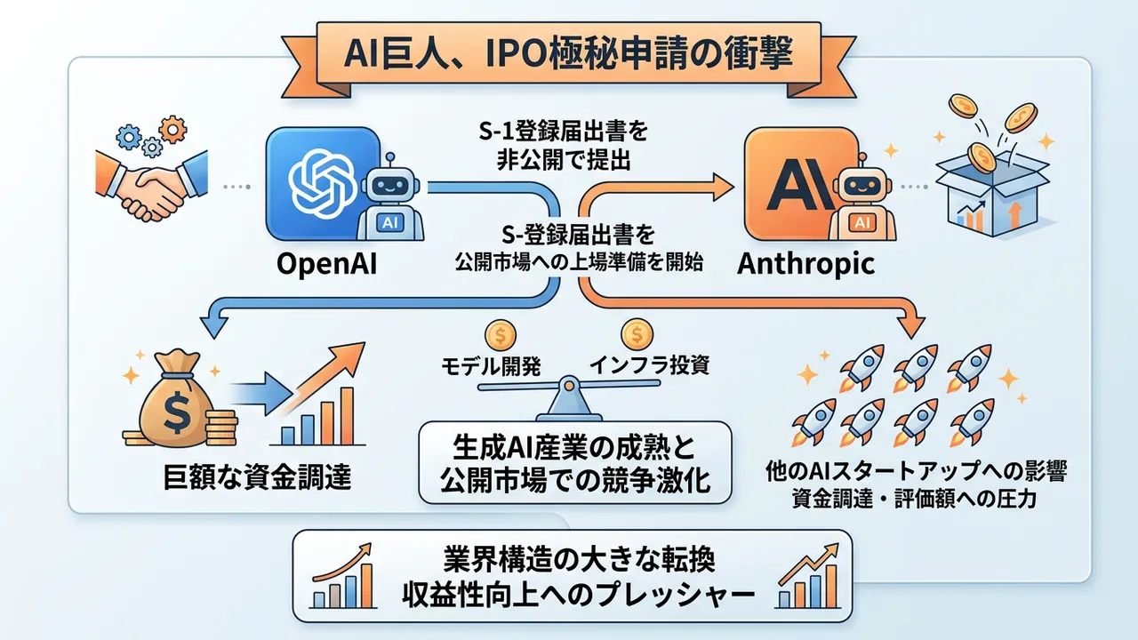 OpenAIとAnthropic、IPO競争が本格化 AI業界は新たな資本フェーズへ