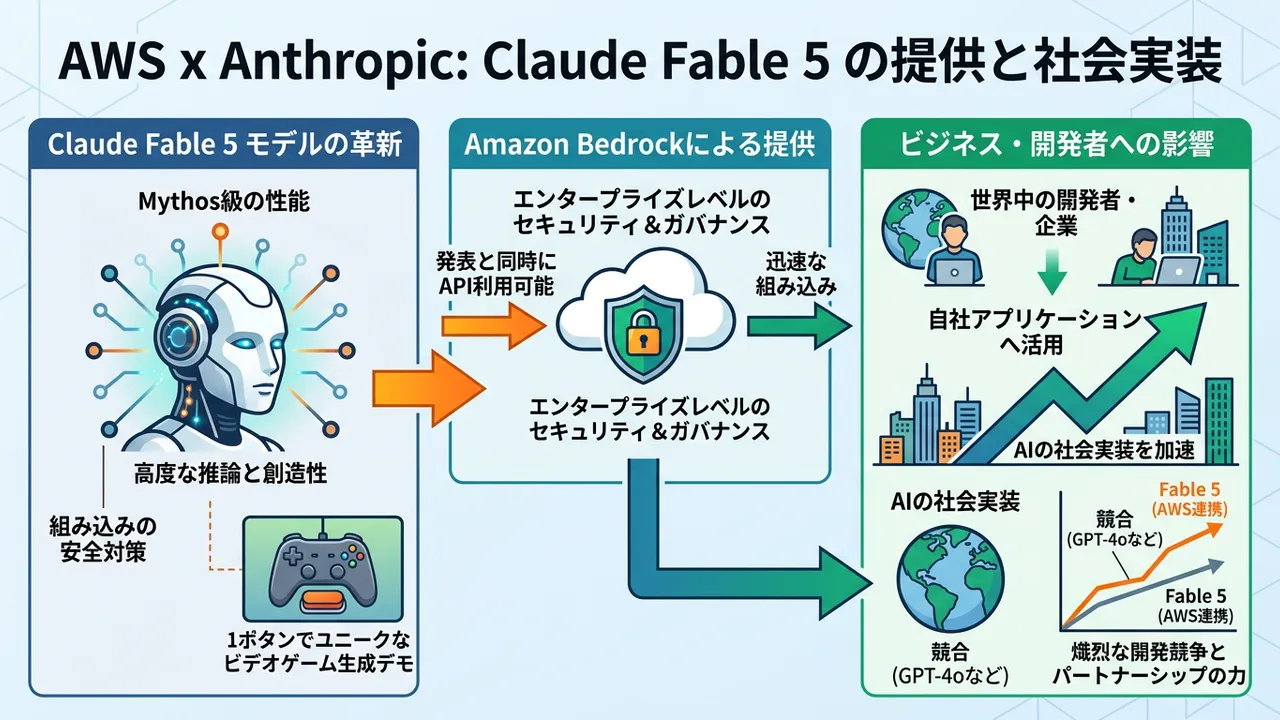 Anthropic、最上位モデル「Claude Fable 5」を一般公開、AWS Bedrockでも利用可能に