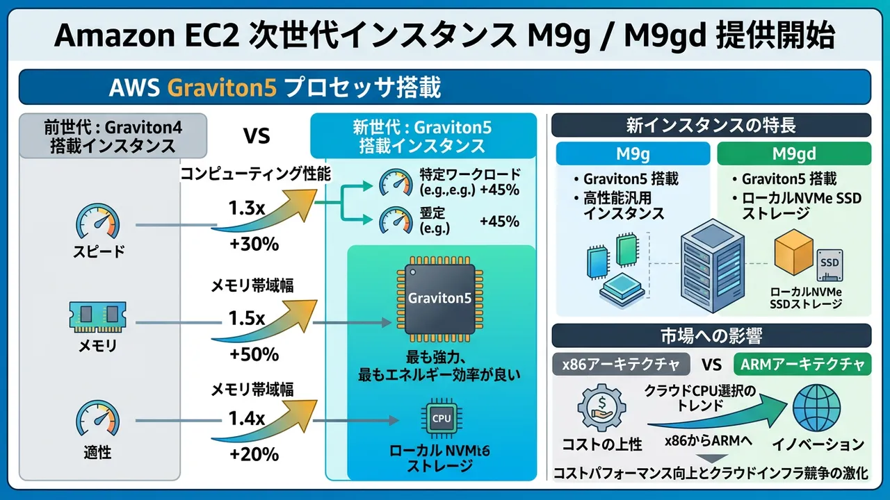 AWS、次世代CPU「Graviton5」搭載のEC2インスタンス「M9g」を一般提供開始
