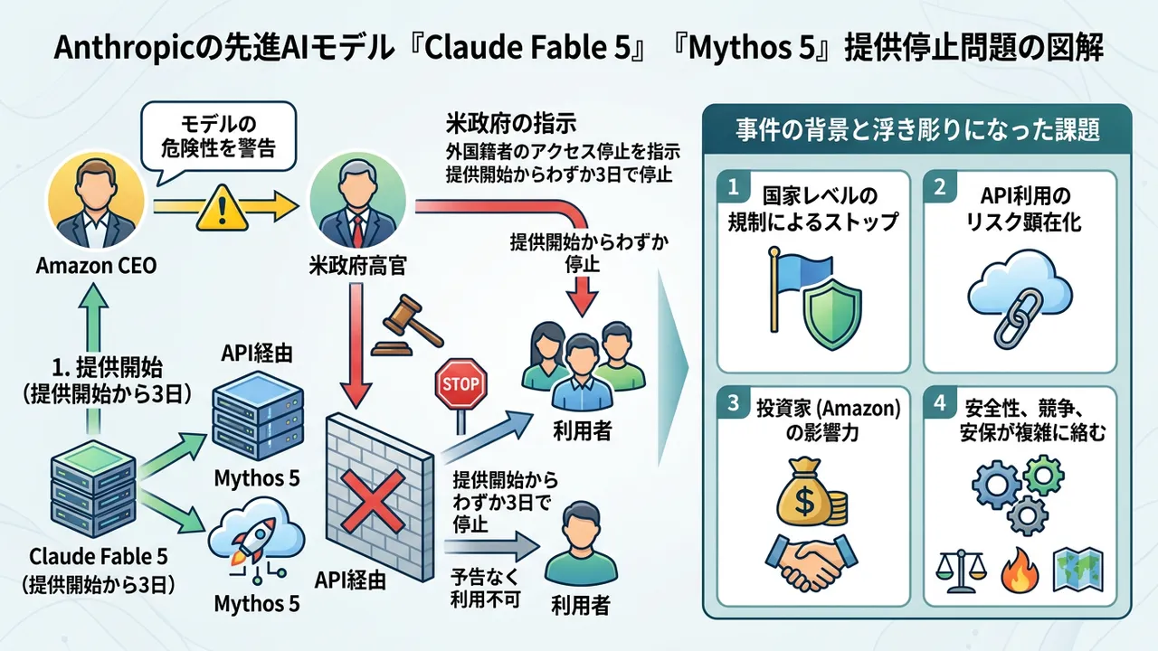 Anthropicの超高性能AI「Mythos」が米政府の介入で提供停止、Amazonの懸念が引き金か