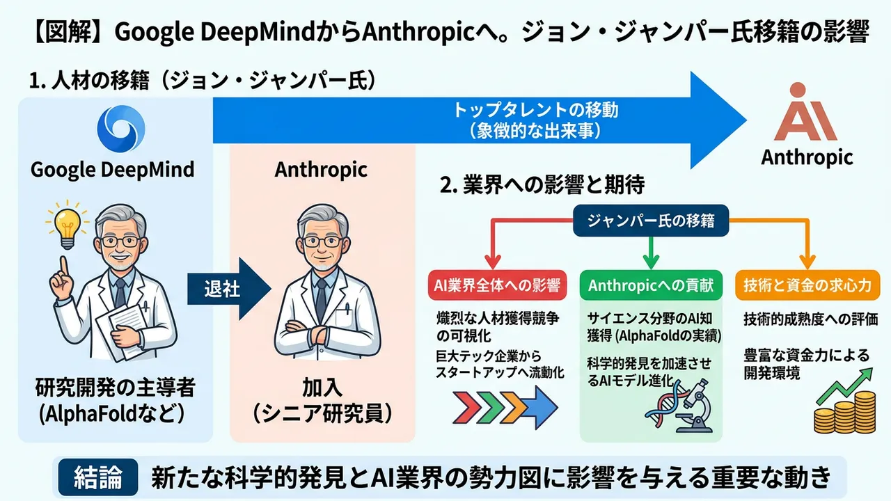 AlphaFoldの立役者ジョン・ジャンパー氏、DeepMindからAnthropicへ移籍