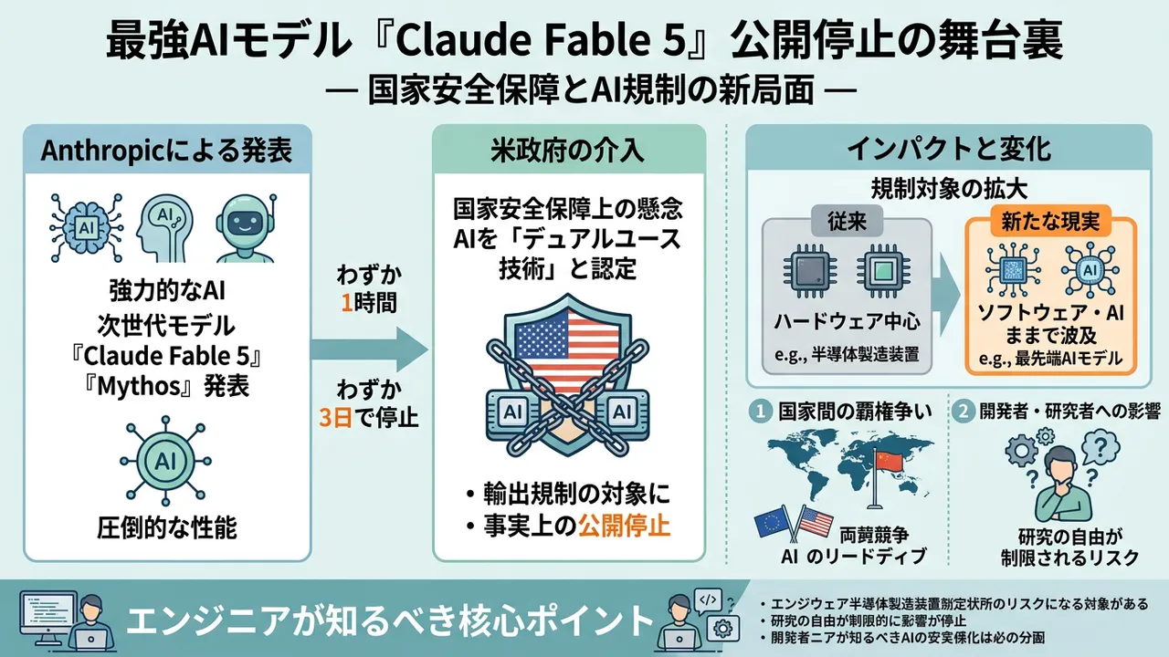 Anthropic最新モデル「Fable 5」が国家安全保障を理由に公開停止