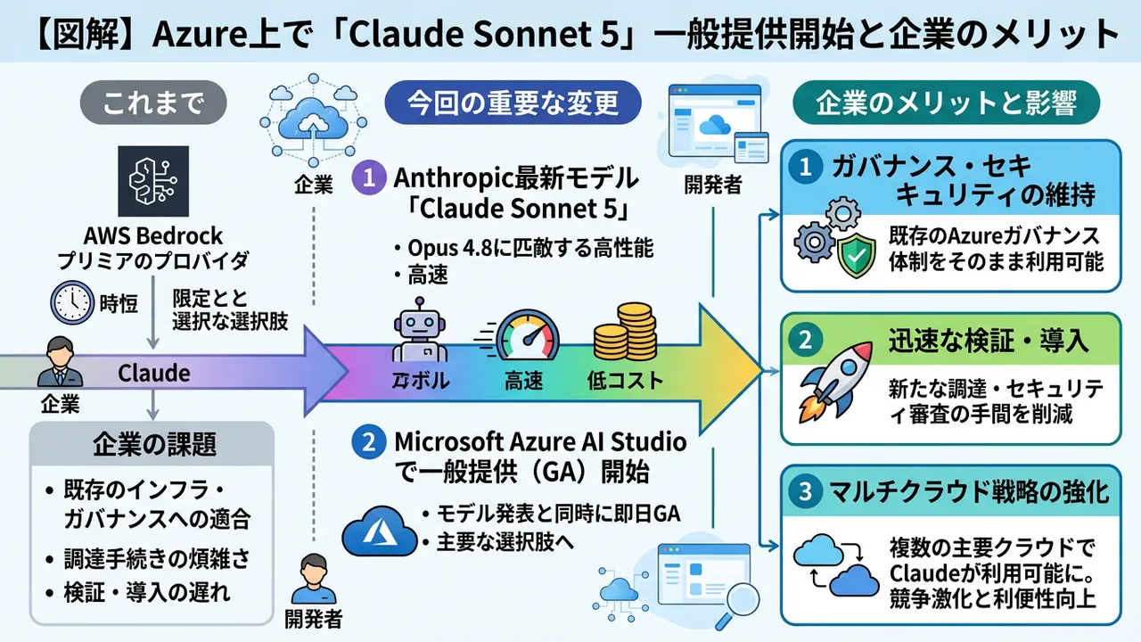 Anthropicの最新モデル「Claude Sonnet 5」がAzureで一般提供開始