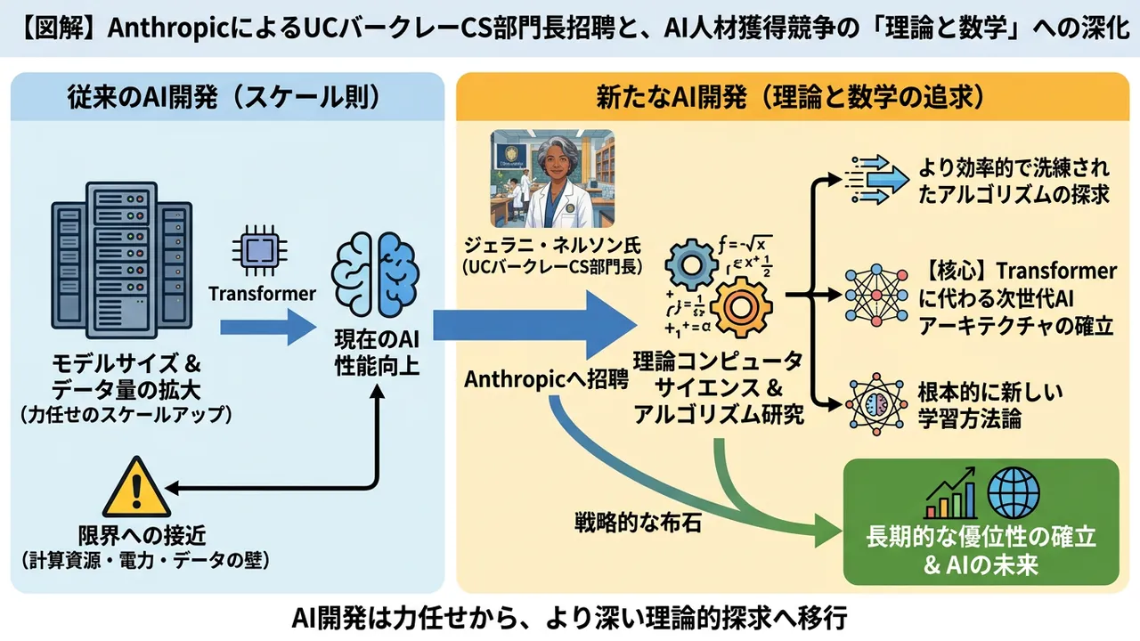 AI開発の次なる戦場へ：Anthropic、UCバークレーCS部門長を招聘し「理論と数学」を深掘り