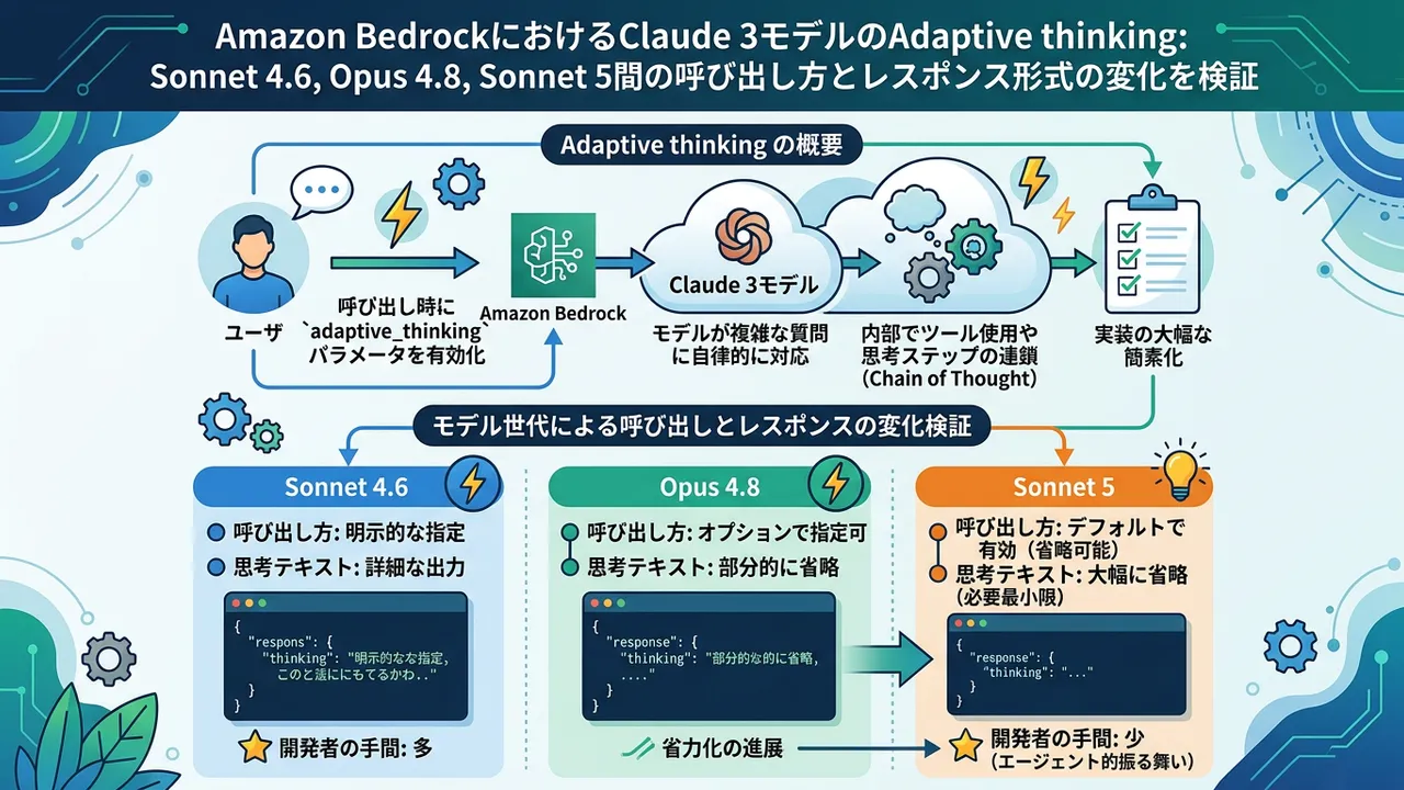 BedrockがClaude 3の「Adaptive thinking」に対応、高度な推論がより手軽に
