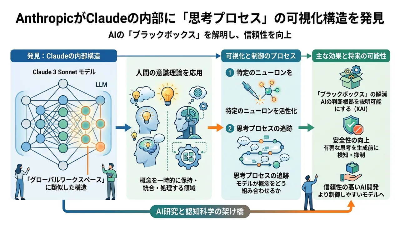 Claudeの思考プロセスを可視化、AnthropicがAIの「意識」に迫る新発見