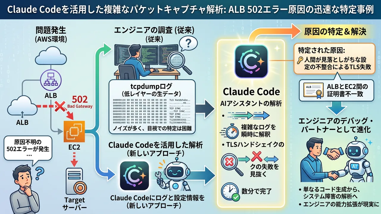 Claude Codeで難解なネットワークエラーを解決：AWS上での実践的パケットキャプチャ解析術