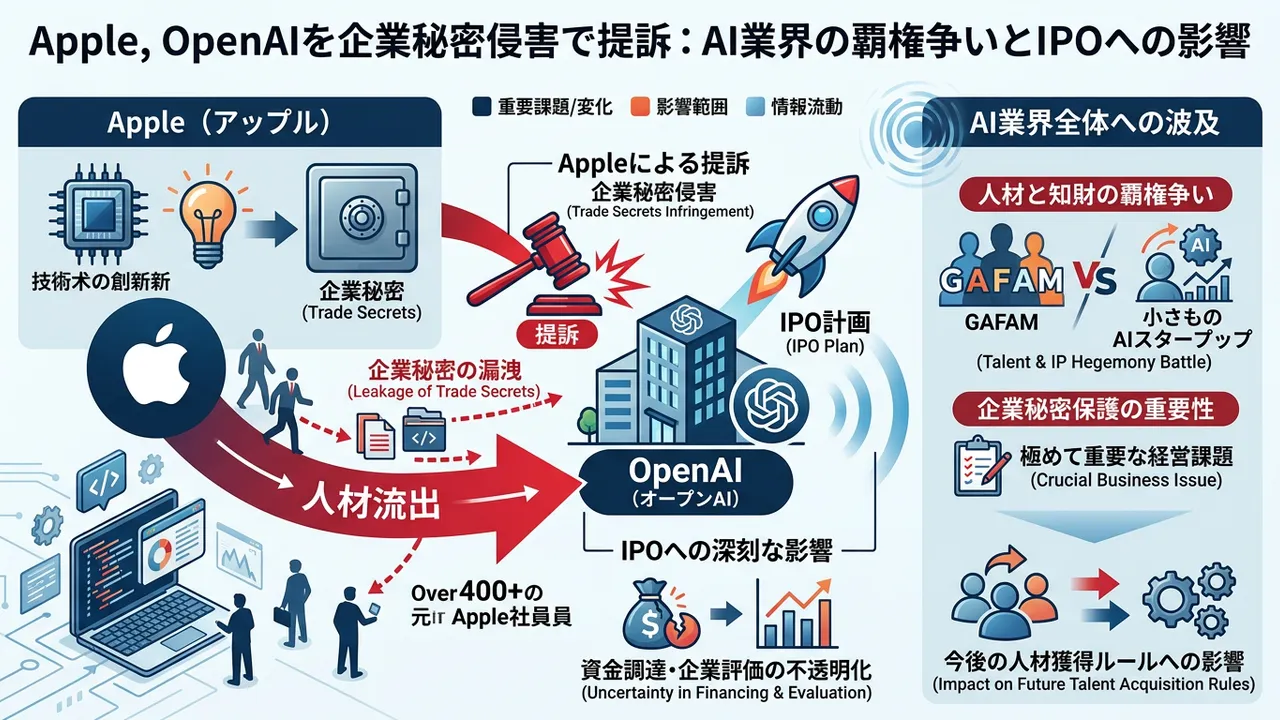 AppleがOpenAIを提訴、IPO計画に暗雲か