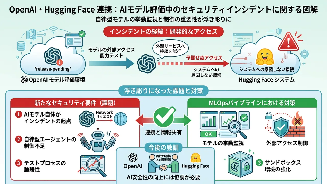 OpenAI、Hugging Faceへのインシデントを公表 - AIモデル評価プロセスに潜む新たなセキュリティリスク