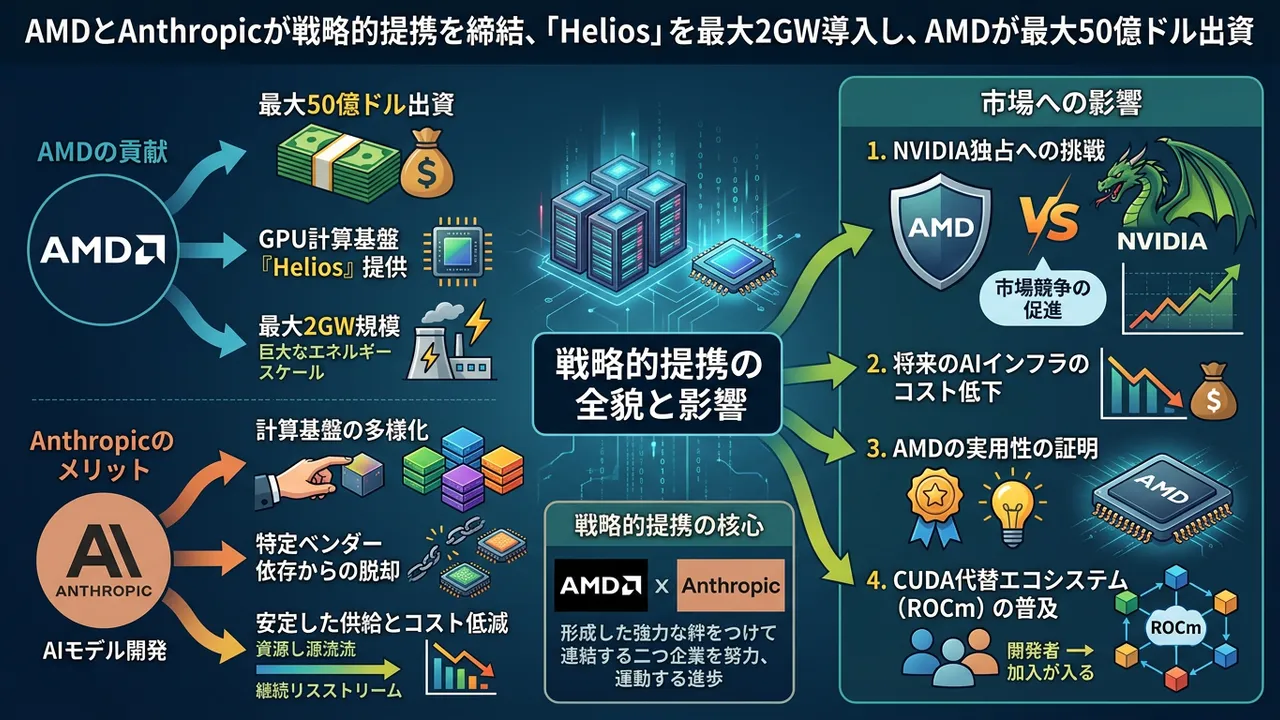 AMDとAnthropicの戦略的提携：AIチップ市場に地殻変動