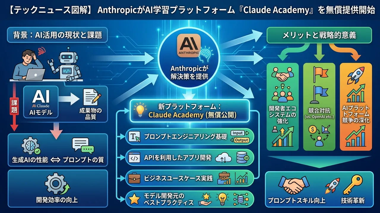 Anthropic、公式学習プラットフォーム「Claude Academy」を無償公開