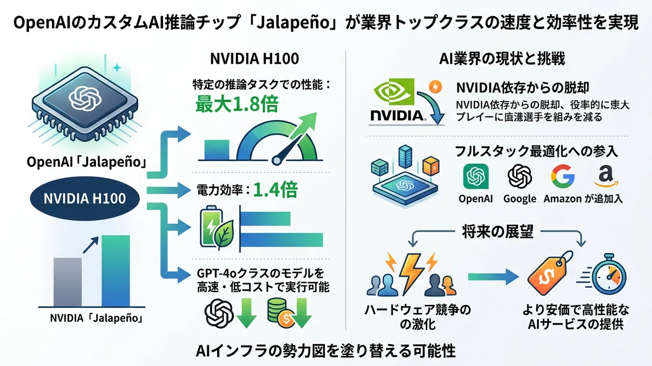 OpenAI、自社開発チップ「Jalapeño」で推論性能の新境地へ