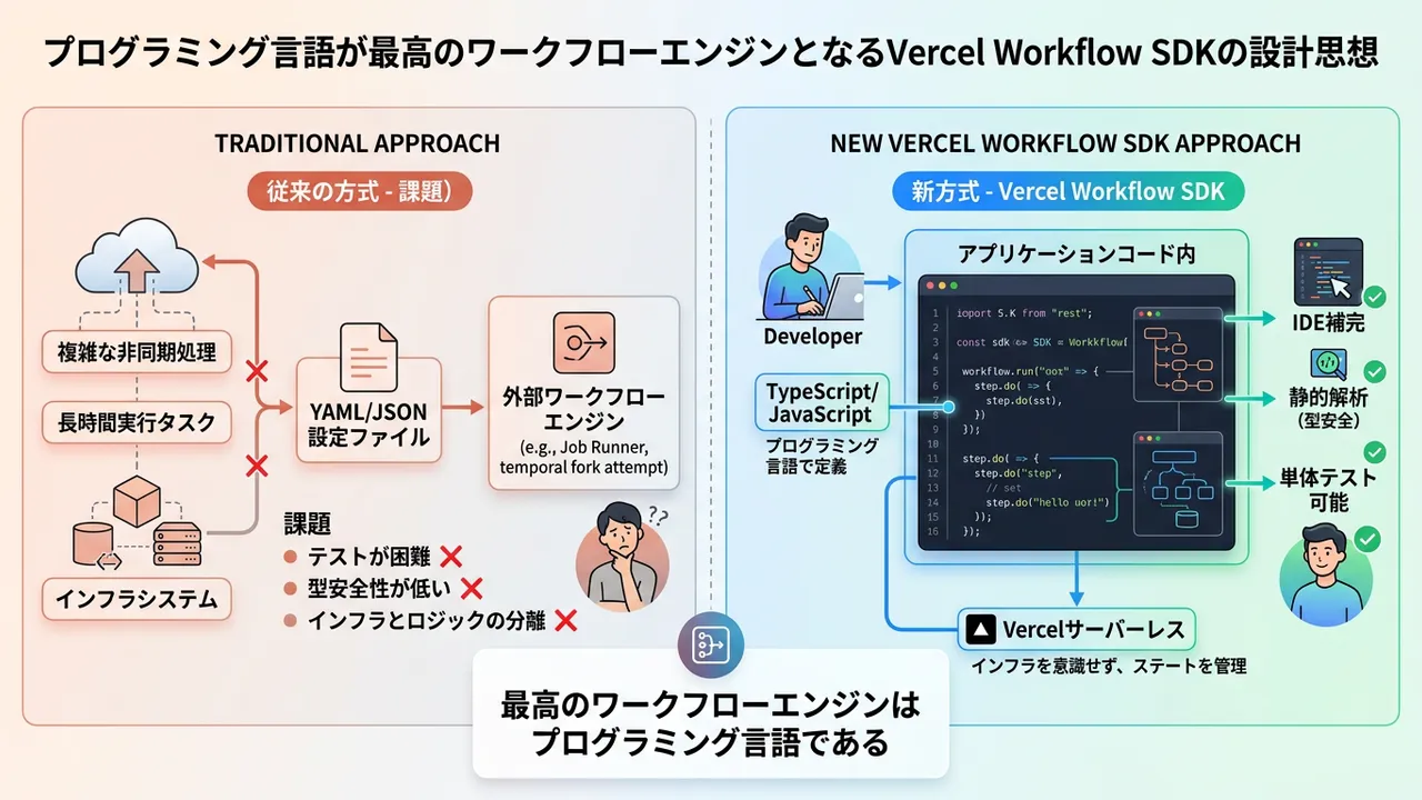 Vercelの新提案：最高のワークフローエンジンはプログラミング言語である