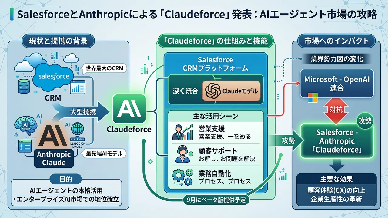 SalesforceがAnthropicと提携、「Claudeforce」としてCRMにAIを統合