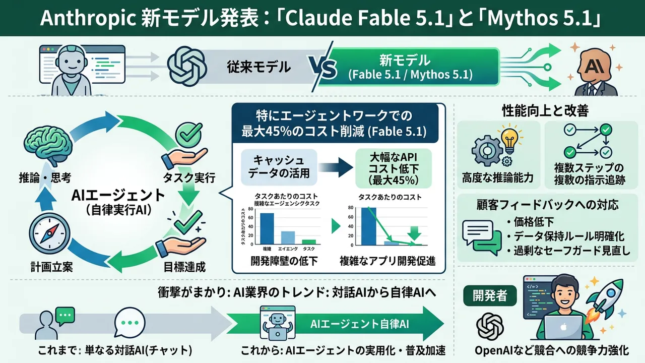 Anthropic、新モデル「Claude Fable 5.1」発表でエージェント開発を加速
