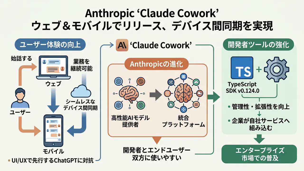 Anthropic、新サービス「Claude Cowork」とSDKアップデートで開発者エコシステムを強化