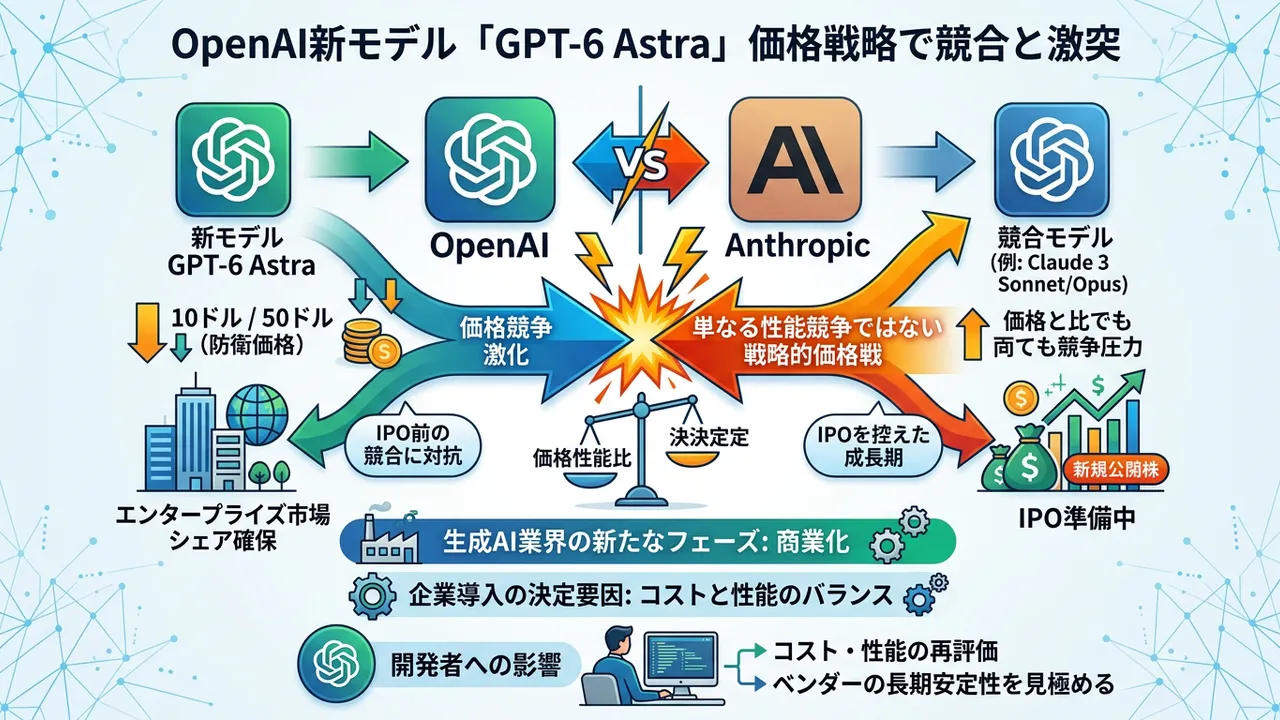 OpenAIとAnthropic、次世代モデルとIPOで競争激化