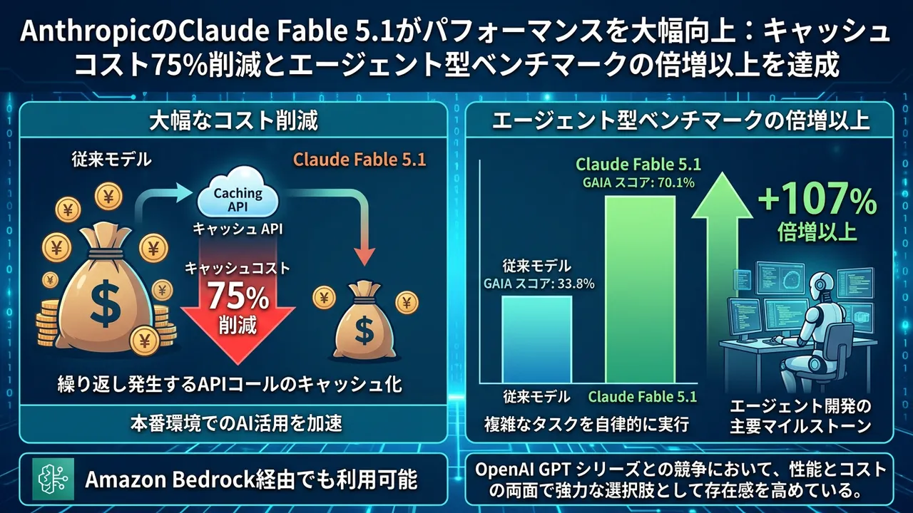 Claude新モデル「Fable 5.1」が性能倍増＆コスト75%減、AWSでも利用可能に